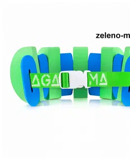 Nafukovacie kolesá Plavecký pás AGAMA Swim 9 dielov - zeleno-modrý