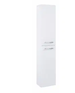 Vysoké kúpeľňové skrinky Vysoká skrinka Boa Vista New 30 2D biela