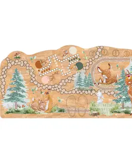 Korkové koberce Detský koberec pre chlapcov a dievčatá - Čarovný les a hry pre deti