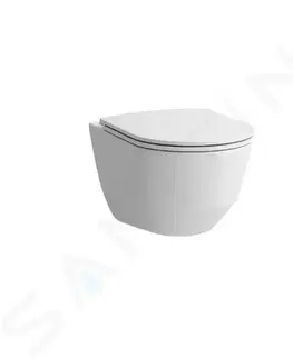Záchody Laufen - Pro Závesné WC Compact s doskou SLIM, sklápaním SoftClose, Rimless, biela H8669550000001