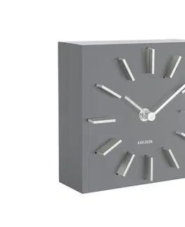 Hodiny Dizajnové stolové a nástenné hodiny 5781GY Karlsson 15cm