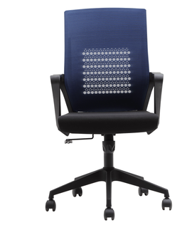 Kancelárske stoličky KONDELA Dixor kancelárske kreslo tmavomodrá / čierna