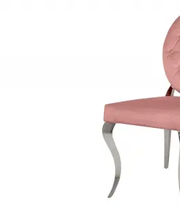 Jedálenské zostavy Chesterfield jedálenská stolička 2 ks ZETHOS Dekorhome Ružová
