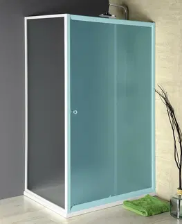 Sprchovacie kúty AQUALINE - AMADEO bočná stena 900, sklo Brick BTP90