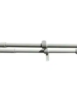Závesy Dvojitá záclonová súprava roztiah. Guľa 16/19 mm biela, 200 - 350 cm