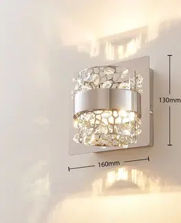 Nástenné svietidlá Lucande Nástenné LED svetlo Neelie sklenené kamene 1-pl