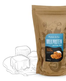 Športová výživa Protein & Co. MILK PROTEIN – lactose free 1 kg + 1 kg za zvýhodnenú cenu Zvoľ príchuť: Salted caramel, PRÍCHUŤ: Salted caramel