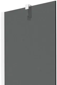 Sprchové dvere MEXEN/S - Next vaňová zástena FIX 50 x 150 cm, grafit, biela 895-050-000-00-40-20