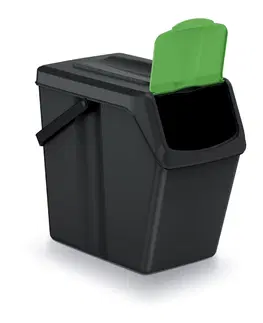 Odpadkové koše NABBI ISWB25S4 odpadkový kôš na triedený odpad (4 ks) 25 l čierna / kombinácia farieb