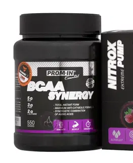 Športová výživa Akcia: BCAA Synergy + Nitrox Pump - Prom-IN 550 g + 10x15 g Melon