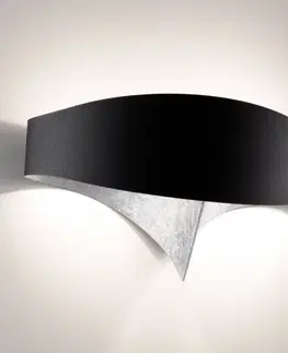 Nástenné svietidlá Selène Nástenné svietidlo Scudo LED so strieborným listom