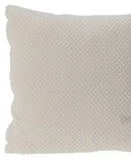 Vankúše Vankúšik mäkký fleecový smotanová, 45 x 45 cm