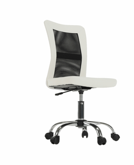 Kancelárske stoličky KONDELA Idor New kancelárske kreslo čierna / biela