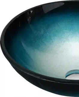 Kúpeľňa MEXEN - Mira sklenené umývadlo 42 cm, modrá 24124247