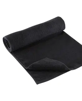 fitnes Bavlnený uterák na fitness malý čierny