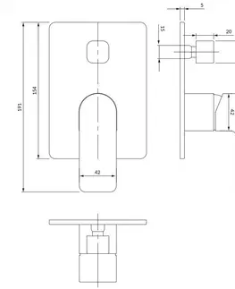 Kúpeľňové batérie OMNIRES - BARETTI sprchová batéria podomietková chróm /CR/ BA7835CR