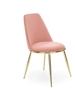 Čalúnené stoličky Stolička K460 Velvet/Chrome Ružová