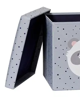Boxy na hračky LOVE IT STORE IT - Box na hračky / stolička, Happy Kids - Panda