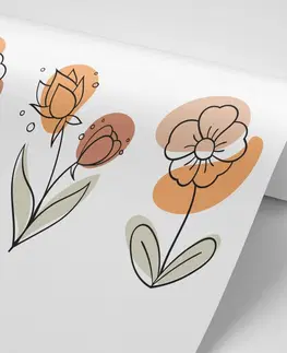 Samolepiace tapety Samolepiaca tapeta minimalistické kvety