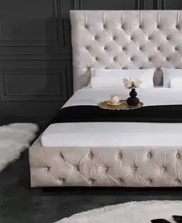 Postele LuxD Dizajnová posteľ Laney 180 x 200 cm šampanský zamat