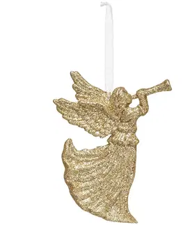 Vianočné dekorácie – do vnútra Ozdoba anjel zlatá 12 cm 176537