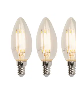 Ziarovky Sada 3ks LED E14 stmievateľných sviečok B35 5W 380lm 2700K