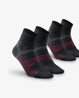ponožky Turistické ponožky Hike 900 polovysoké 2 páry čierne