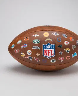 futbal Lopta na americký futbal NFL 32 Teams oficiálna veľkosť hnedá