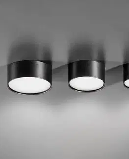 Stropné svietidlá Ailati Jednoduché stropné LED svietidlo Mine čierne 14 cm
