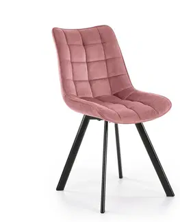Jedálenské stoličky HALMAR K332 jedálenská stolička ružová / čierna