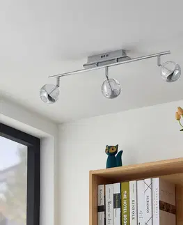 Bodové svetlá Lucande Lucande Kilio stropné LED svietidlo, 3-pl., chróm