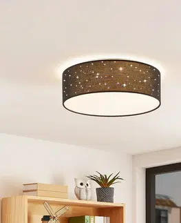 Stropné svietidlá Lindby Lindby Ellamina stropné LED, 40 cm, čierna