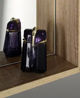 Kúpeľňový nábytok AQUALINE - ZOJA/KERAMIA FRESH galérka s LED osvetlením, 60x60x14cm, pravá, dub platin 45028