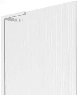 Sprchové dvere MEXEN/S - Next L vaňová zástena FIX 70 x 150 cm, prúžky, biela 895-070-000-03-09-20