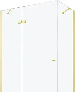 Sprchovacie kúty MEXEN/S - Roma sprchovací kút 90 x 100 cm, transparent, zlatá 854-090-100-50-00