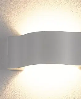 Vonkajšie nástenné svietidlá Lucande LED vonkajšie nástenné svietidlo Jace, biele