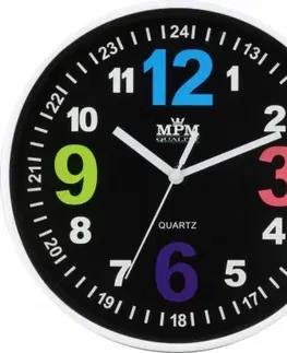 Hodiny Nástenné hodiny MPM, 3686.90- čierna, 20cm