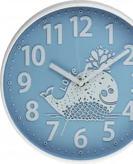 Hodiny Detské nástenné hodiny MPM, 3229.30 - modrá, 25cm