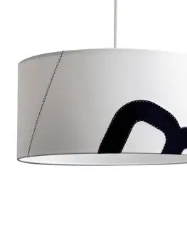 Závesné svietidlá lumbono Závesná lampa Heimathafen 45 cm biela/čierna