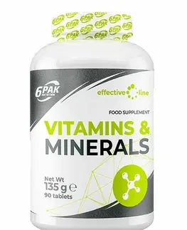 Komplexné vitamíny Vitamins and Minerals - 6PAK Nutrition 90 tbl.