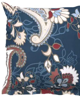 Obliečky Kvalitex Obliečka na vankúšik Olympia petrolejová dekor, 40 x 40 cm
