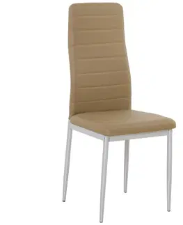 Jedálenské stoličky KONDELA Coleta Nova jedálenská stolička karamelová / sivá