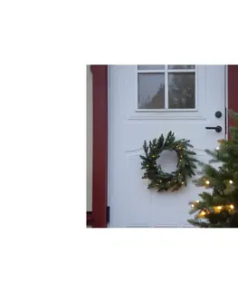 Vianočné dekorácie Eglo Eglo 410948-LED Vonkajší vianočný veniec so senzorom BYSKE 30xLED/0,064W/3xAA IP44 