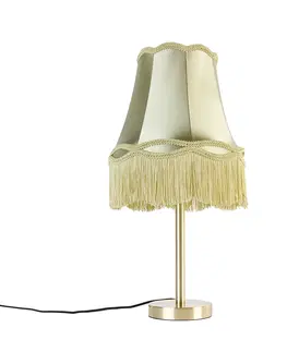 Stolove lampy Klasická stolná lampa mosadzná so zeleným tienidlom Granny 30 cm - Simplo