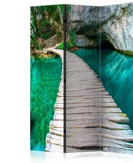 Paravány Paraván Emerald Lake Dekorhome 135x172 cm (3-dielny)