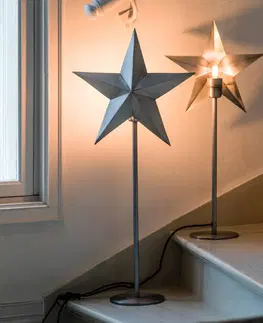 Vianočné svetelné hviezdy PR Home PR Home Nordic stojacia hviezda z kovu, strieborná