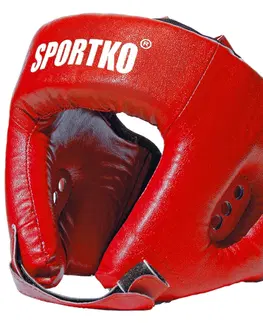 Boxerské prilby Boxerský chránič hlavy SportKO OD1 červená - XL
