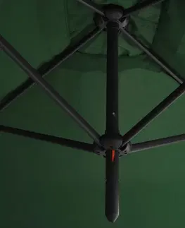 Slnečníky Dvojitý slnečník 600 x 300 cm Dekorhome Zelená