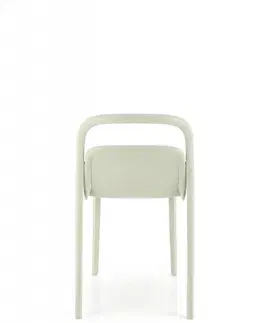 Jedálenské zostavy Stohovateľná jedálenská stolička K490 Halmar Čierna
