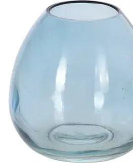 Vázy sklenené Sklenená váza Adda, sv. modrá, 11 x 10,5 cm